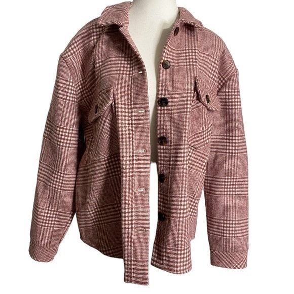 FDJ French Dressing Jeans Jackets & Blazers - FDJ French Dressing Jeans Blush Glen Plaid Shacket